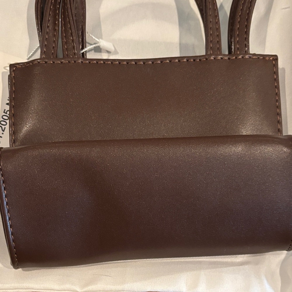 Telfar Brown Mini Shopping Bag new with tags - Picture 5 of 7